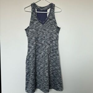 Grey & White Razor Back Activewear Dress
